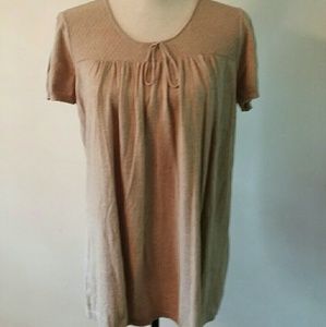 Motherhood Maternity Blouse Size Large Beige